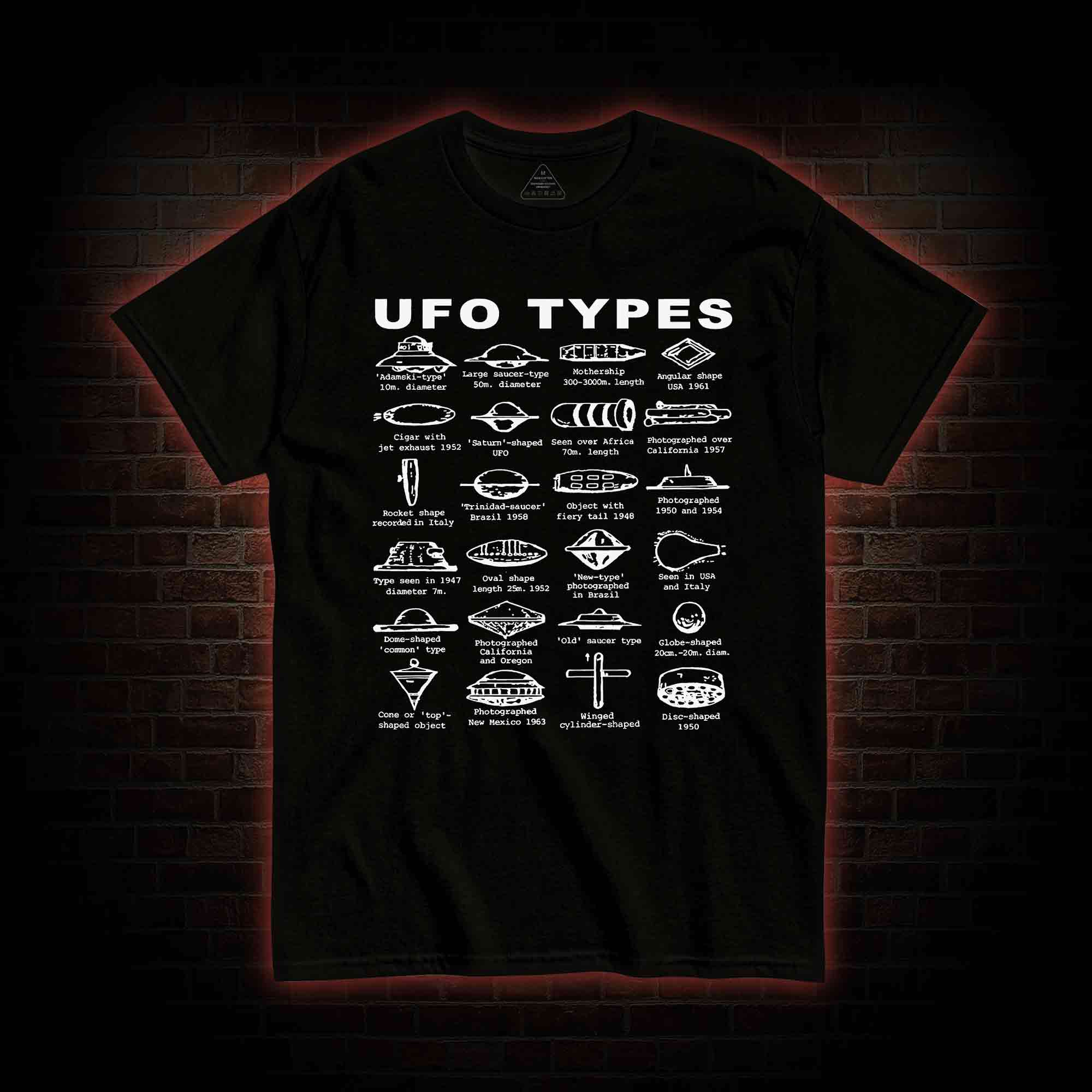 UFO Types T-shirt