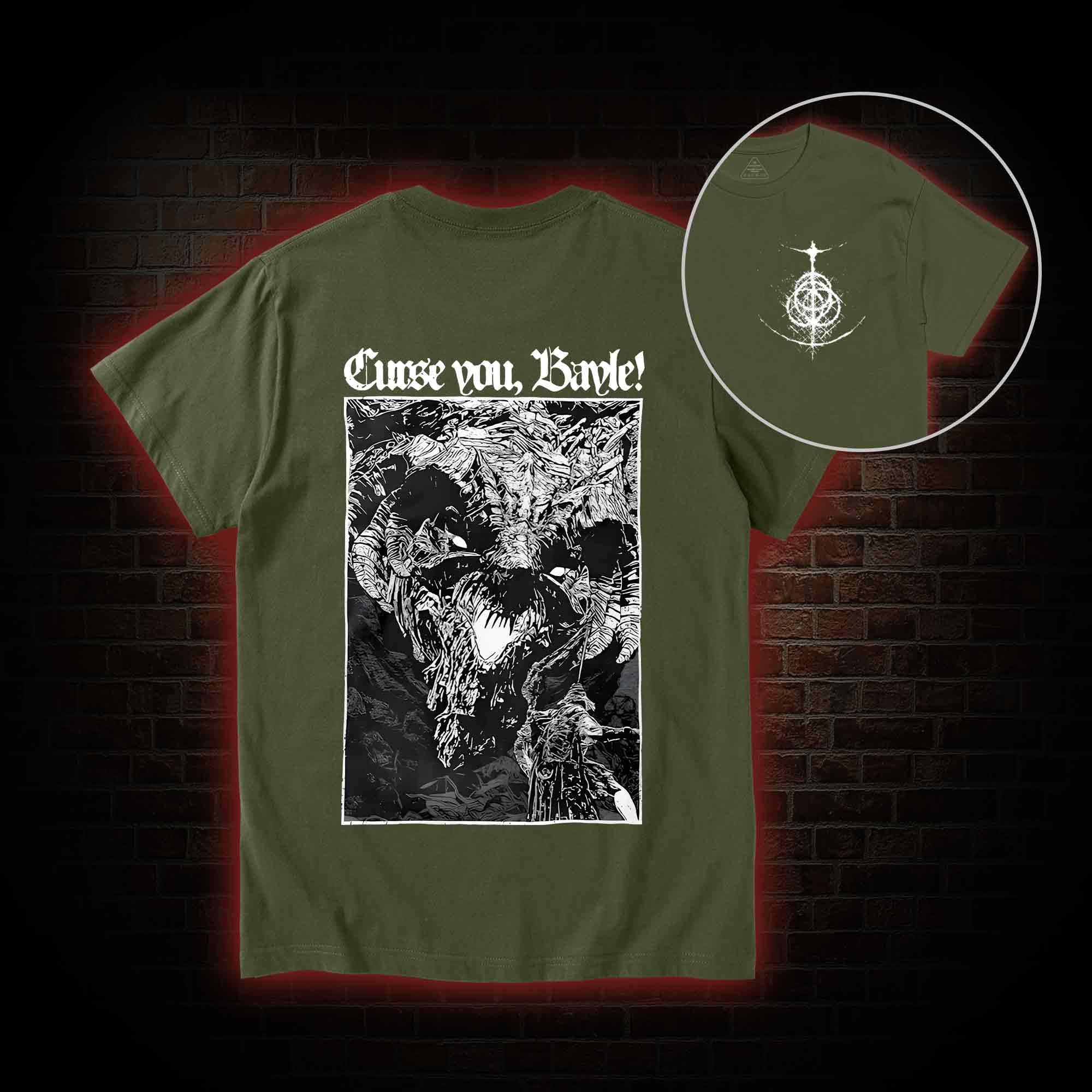 Curse You Bayle! Back Print T-Shirt