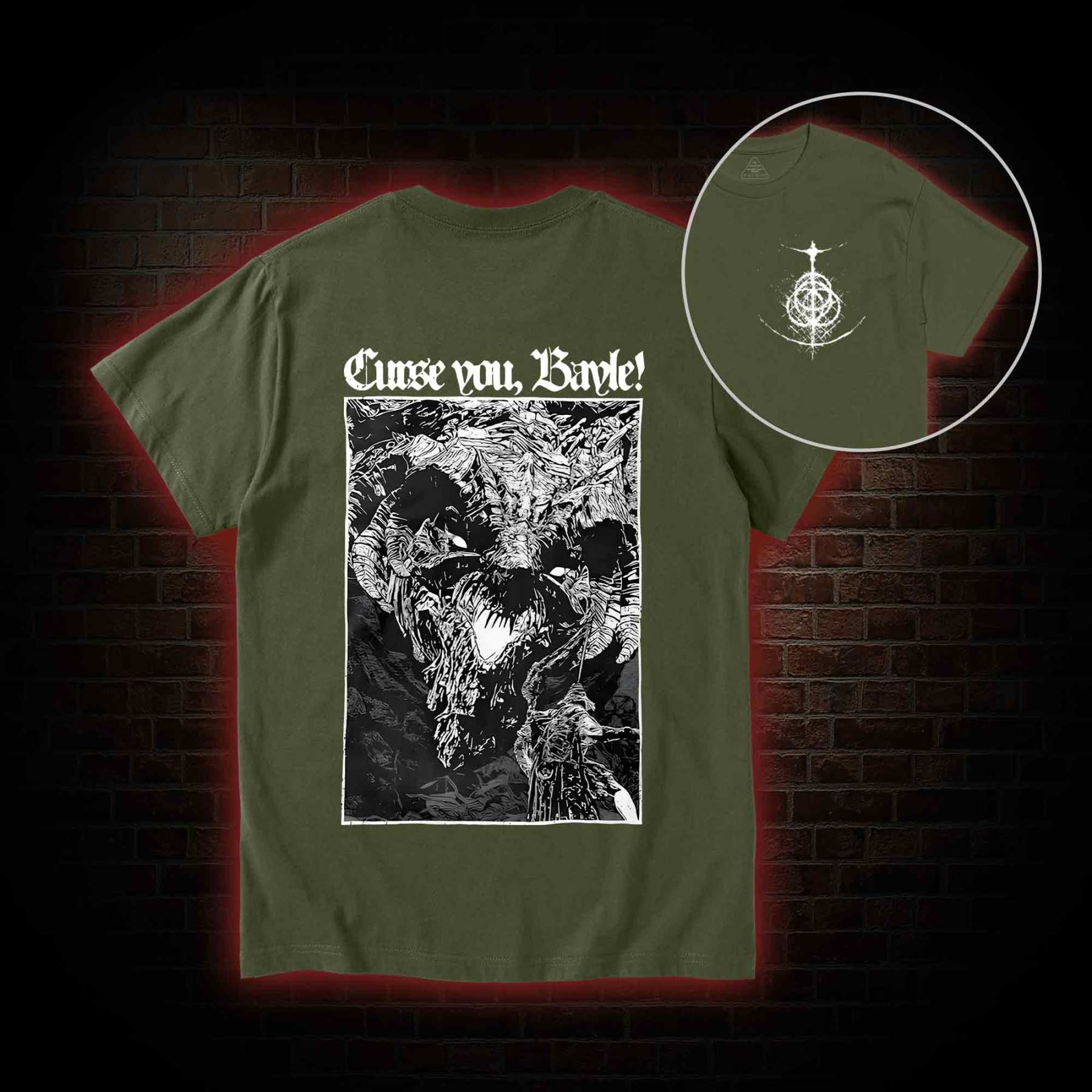 Curse You Bayle! Back Print T-Shirt