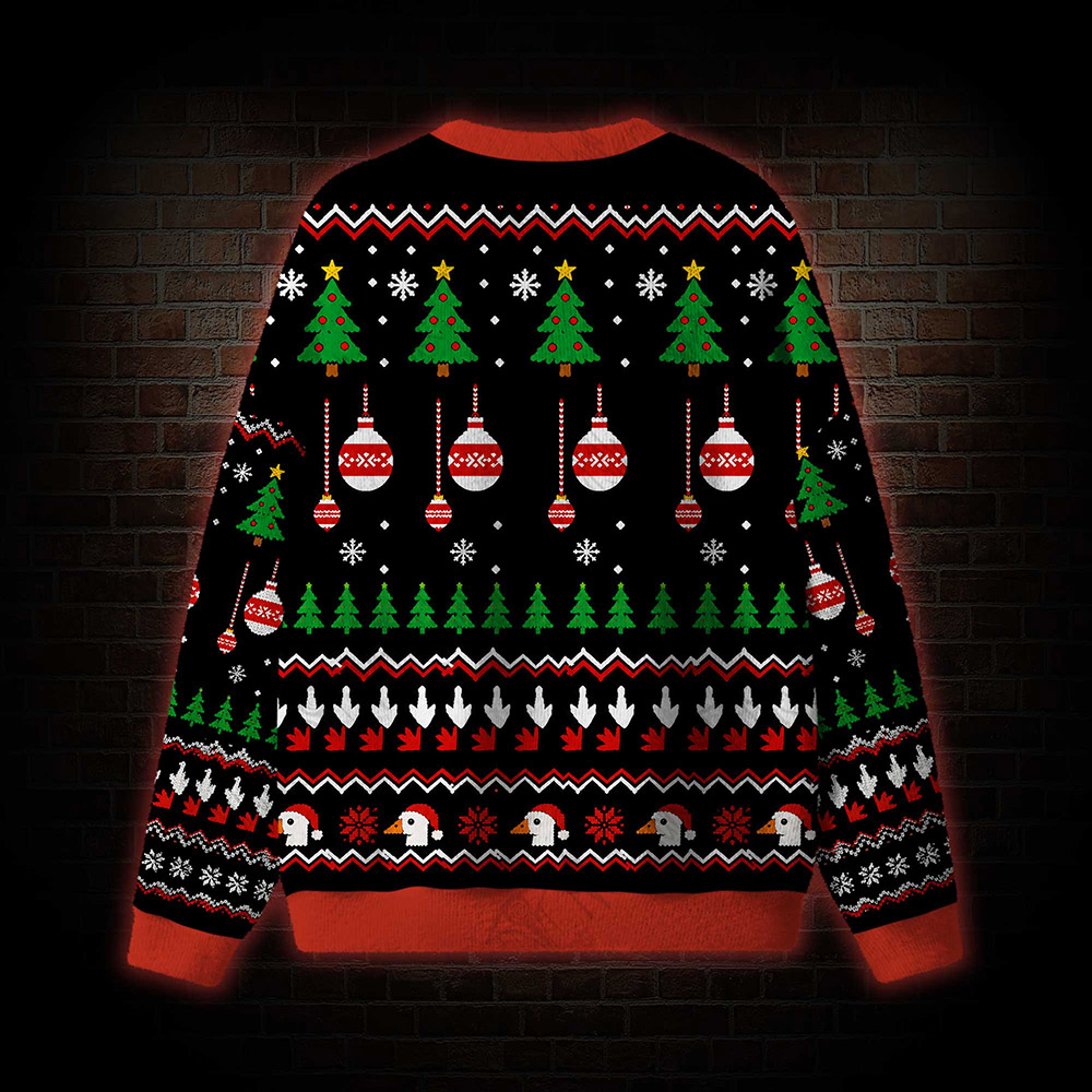 Festive Goose on the Loose Ugly Sweatshirts