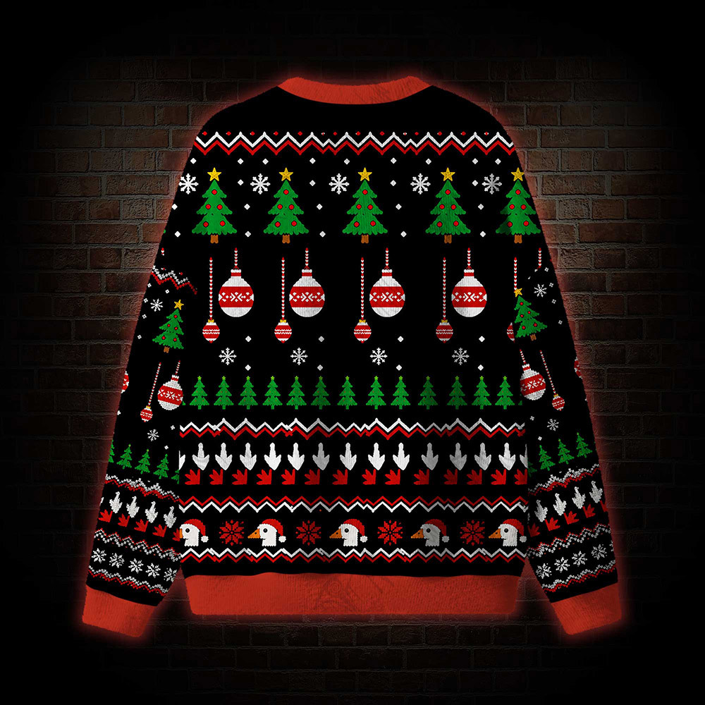 Festive Goose on the Loose Ugly Sweatshirts