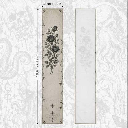 Gothic Black Roses Table Runner