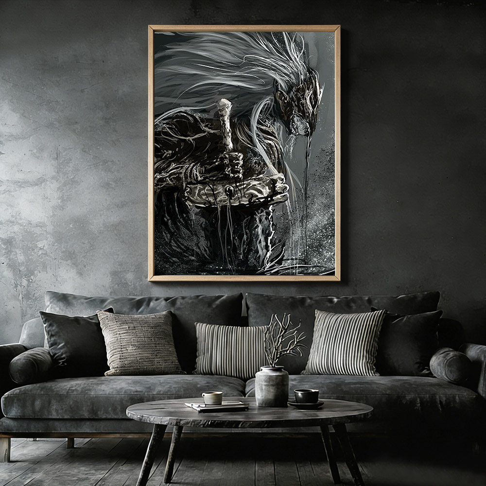 Rune of Death Framed Canvas Print