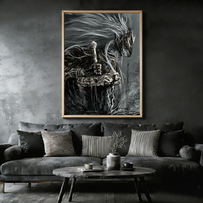 Rune of Death Framed Canvas Print