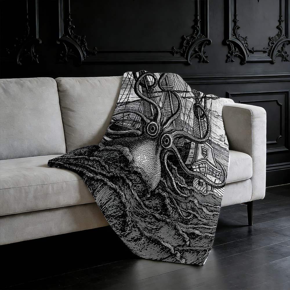 Giant Octopus Flannel Blanket