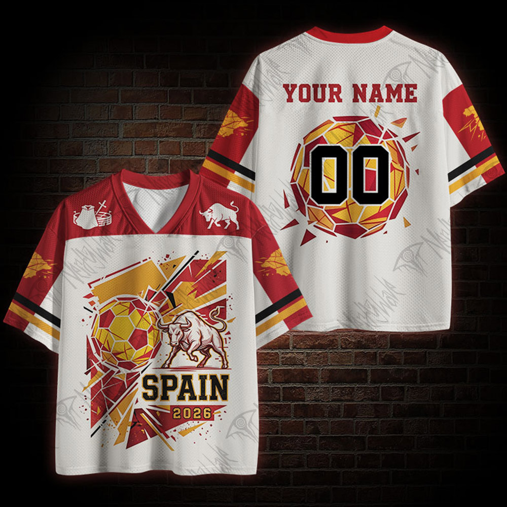 Personalized Spain 2026 Mesh Jersey