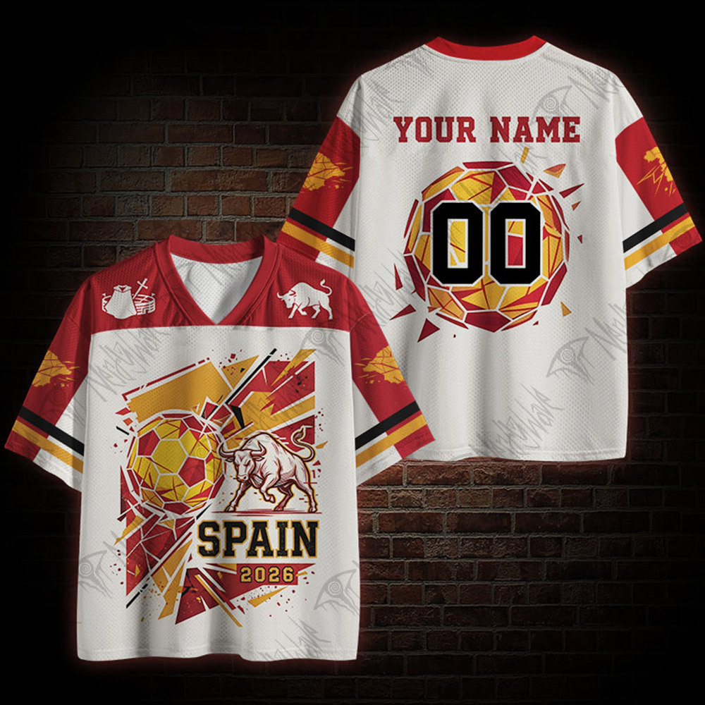Personalized Spain 2026 Mesh Jersey