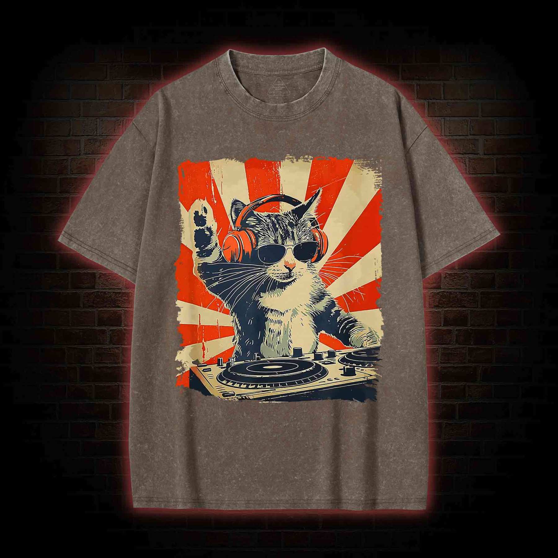 Dj Cat Washed T-shirt