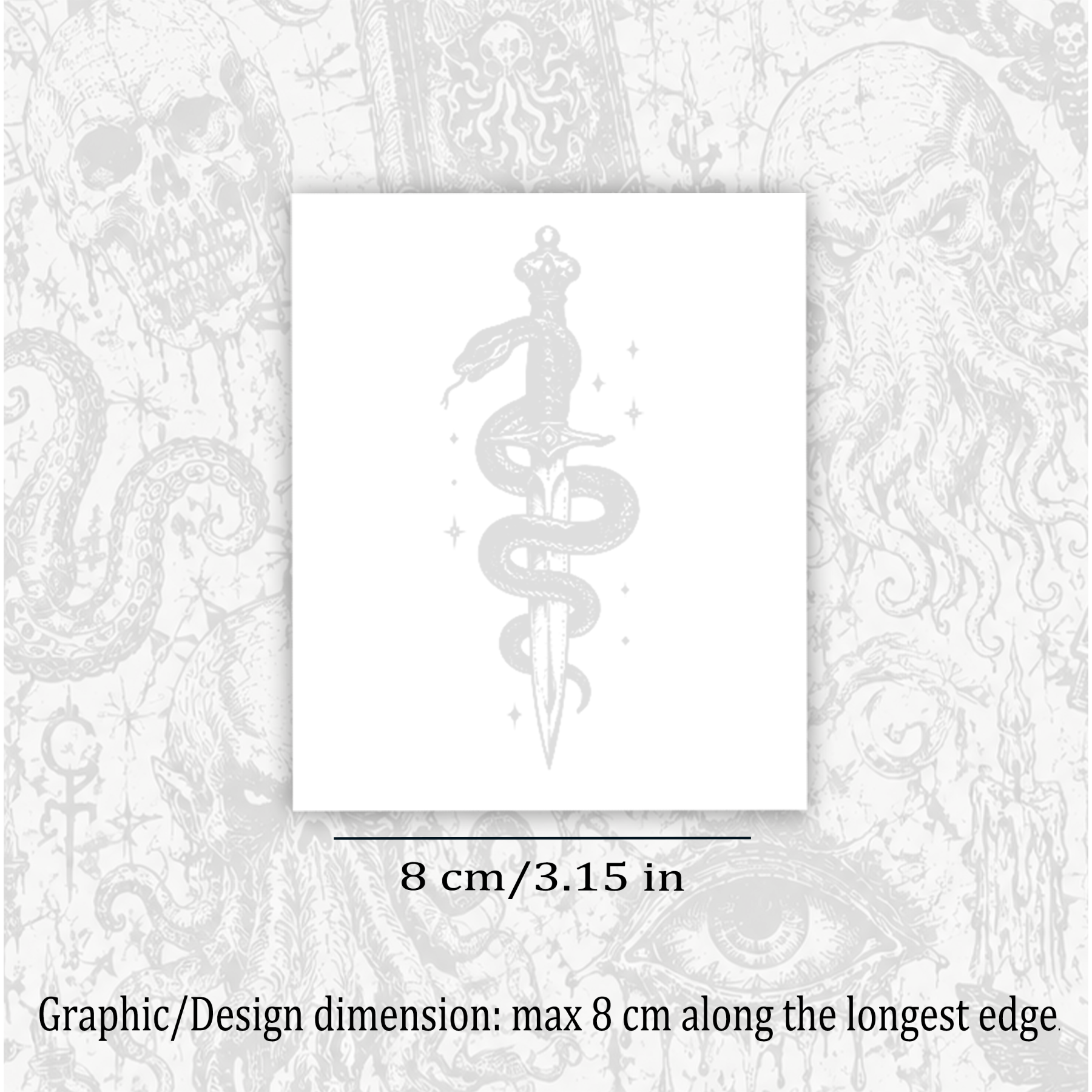 Fatal Blade Temporary Tattoo