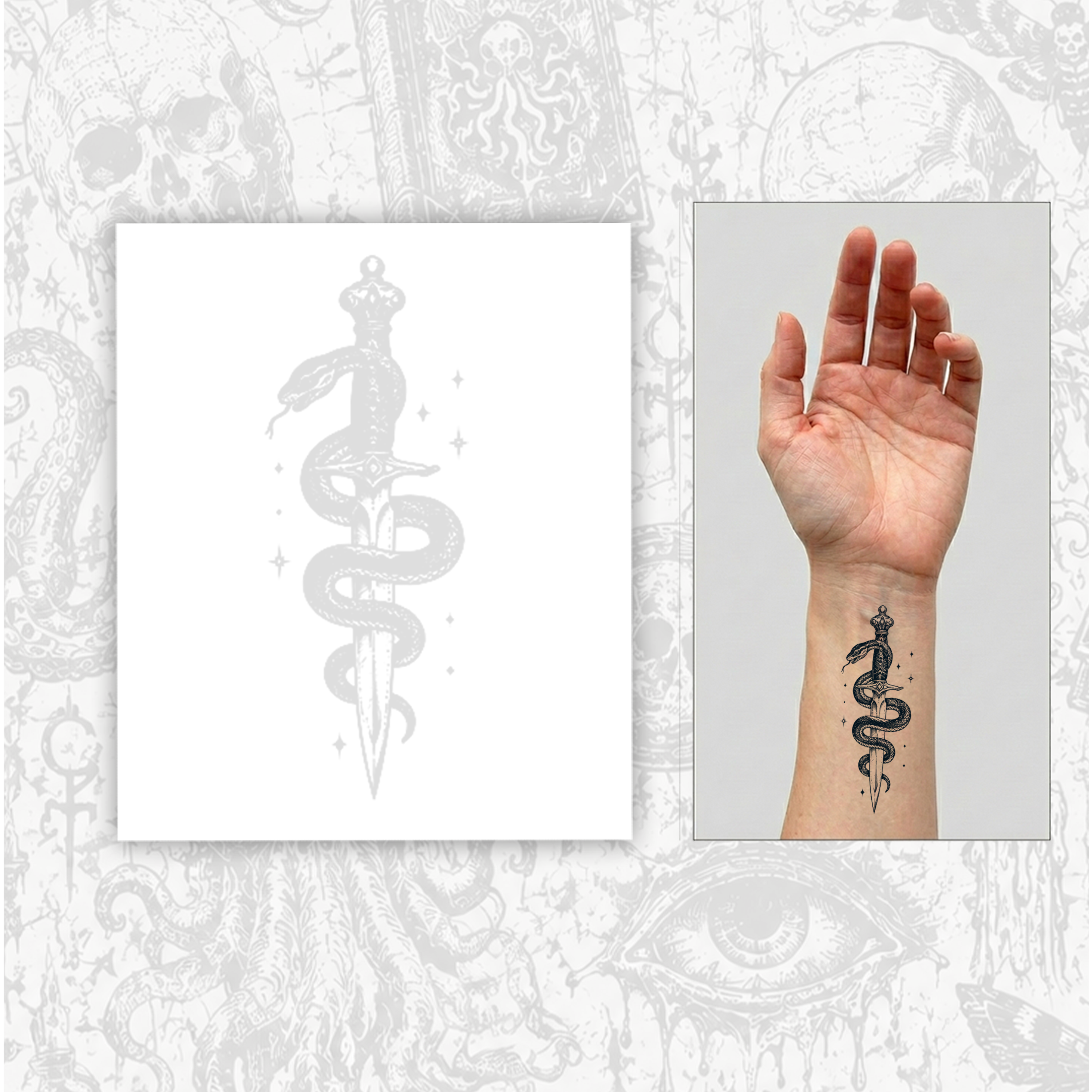 Fatal Blade Temporary Tattoo