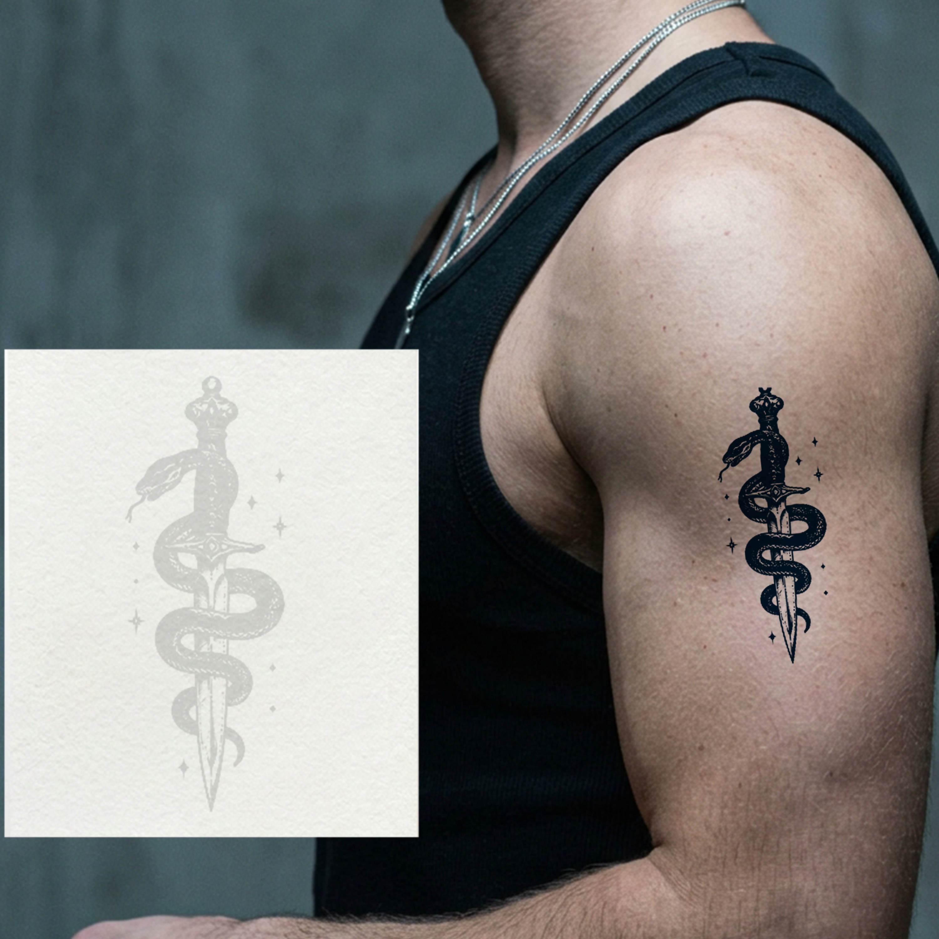 Fatal Blade Temporary Tattoo