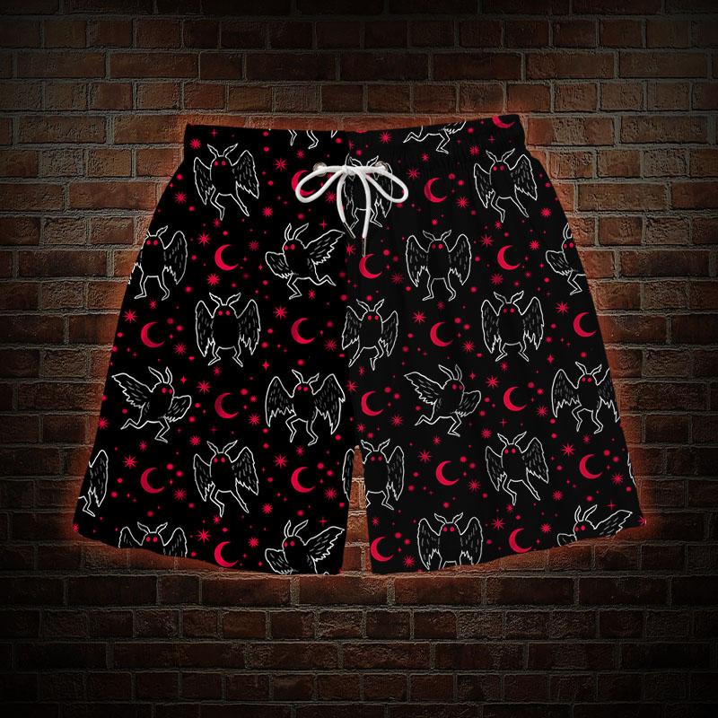 Mothman Night Mens Swim Trunks