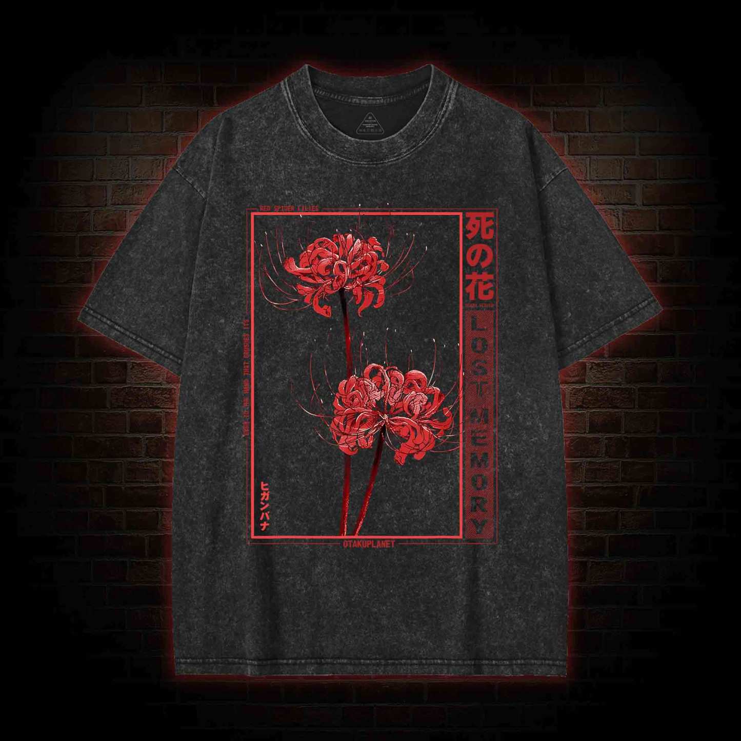 Red Spider Lily Washed T-shirt