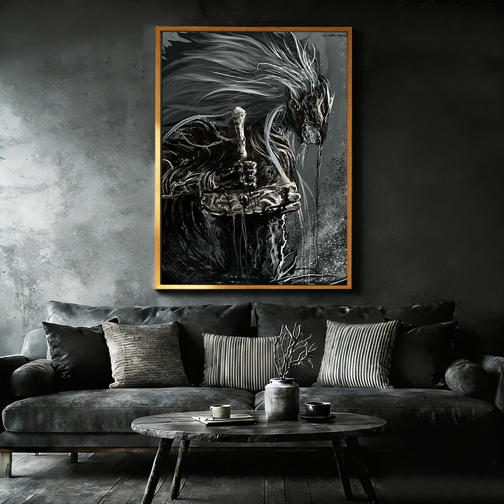 Rune of Death Framed Canvas Print