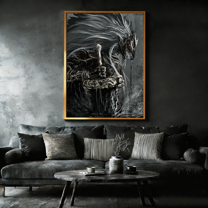 Rune of Death Framed Canvas Print