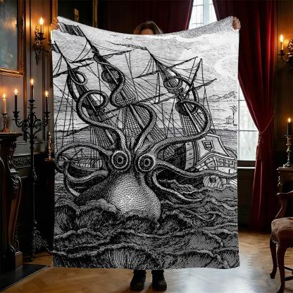 Giant Octopus Flannel Blanket
