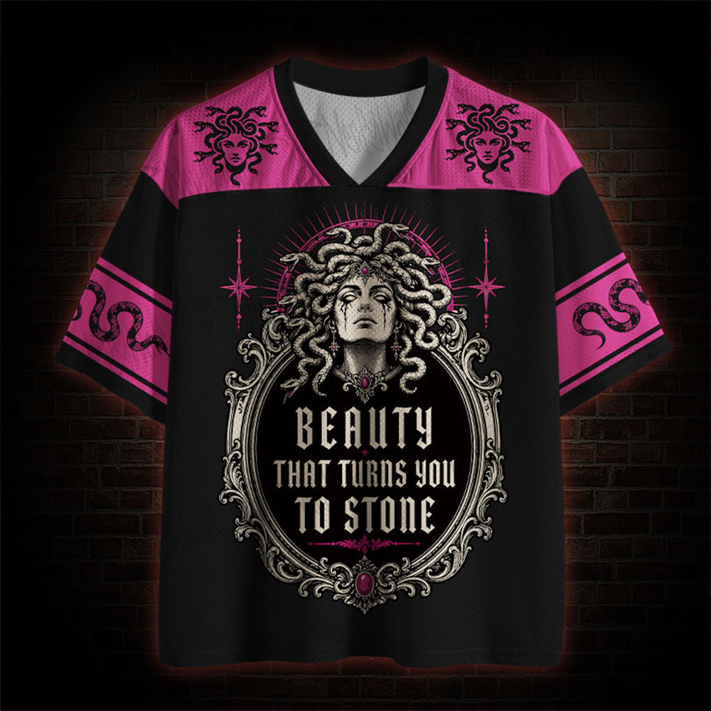 Beauty That Turns You to Stone Mesh Jersey