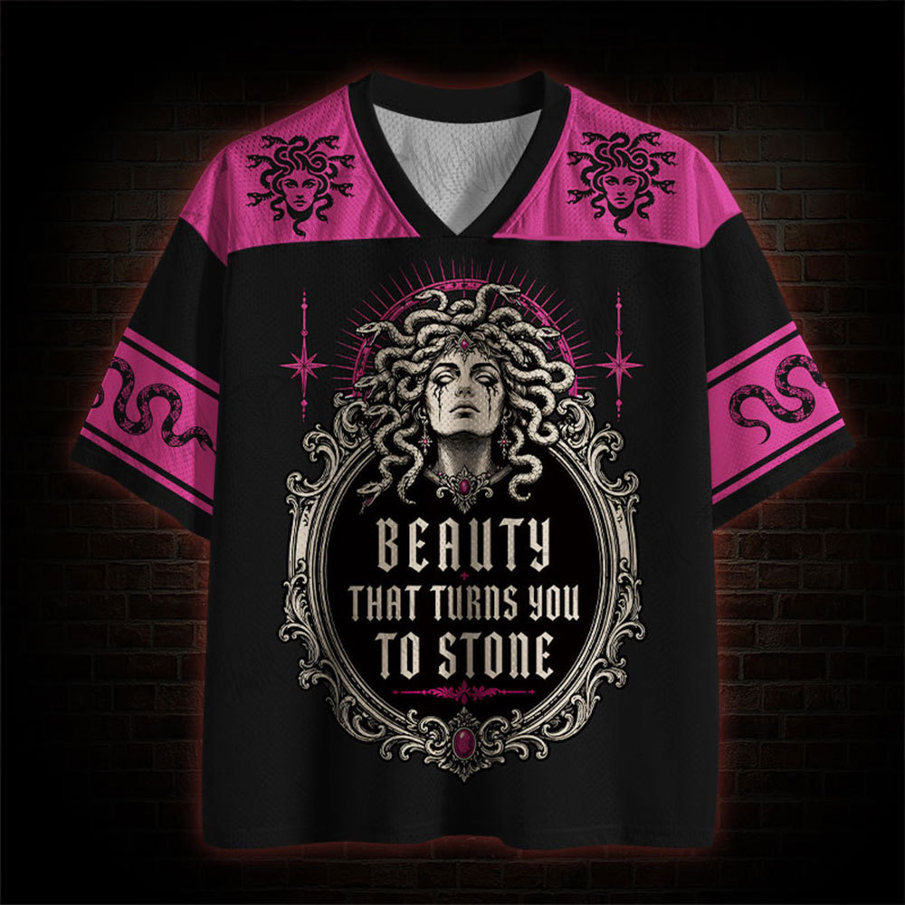 Beauty That Turns You to Stone Mesh Jersey