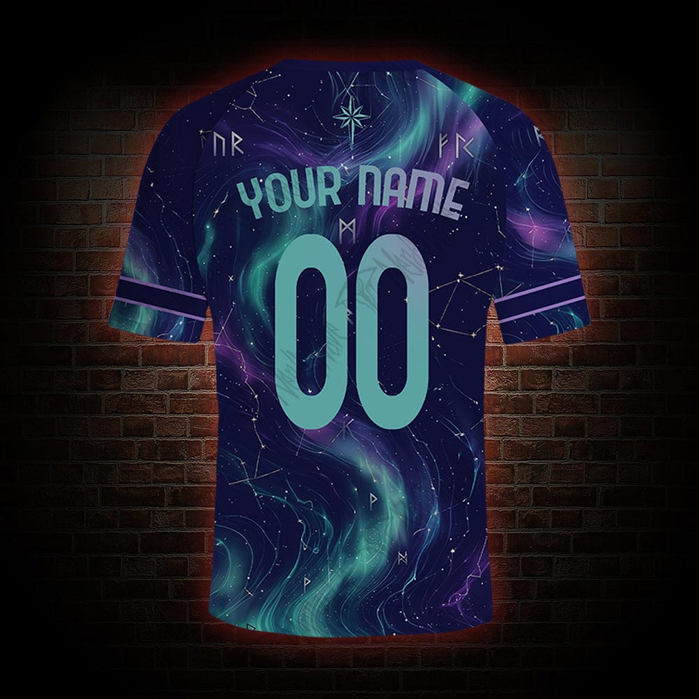 Personalized Aurora Borealis Norway Football Jersey