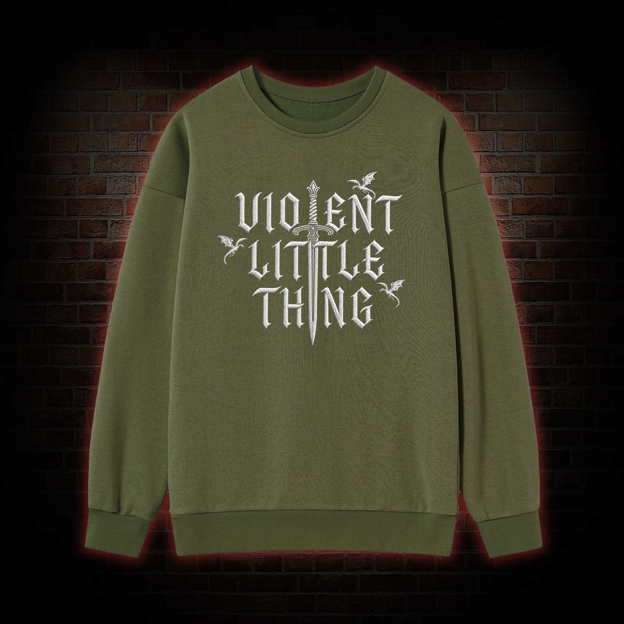 Violet Embroidered Sweatshirt