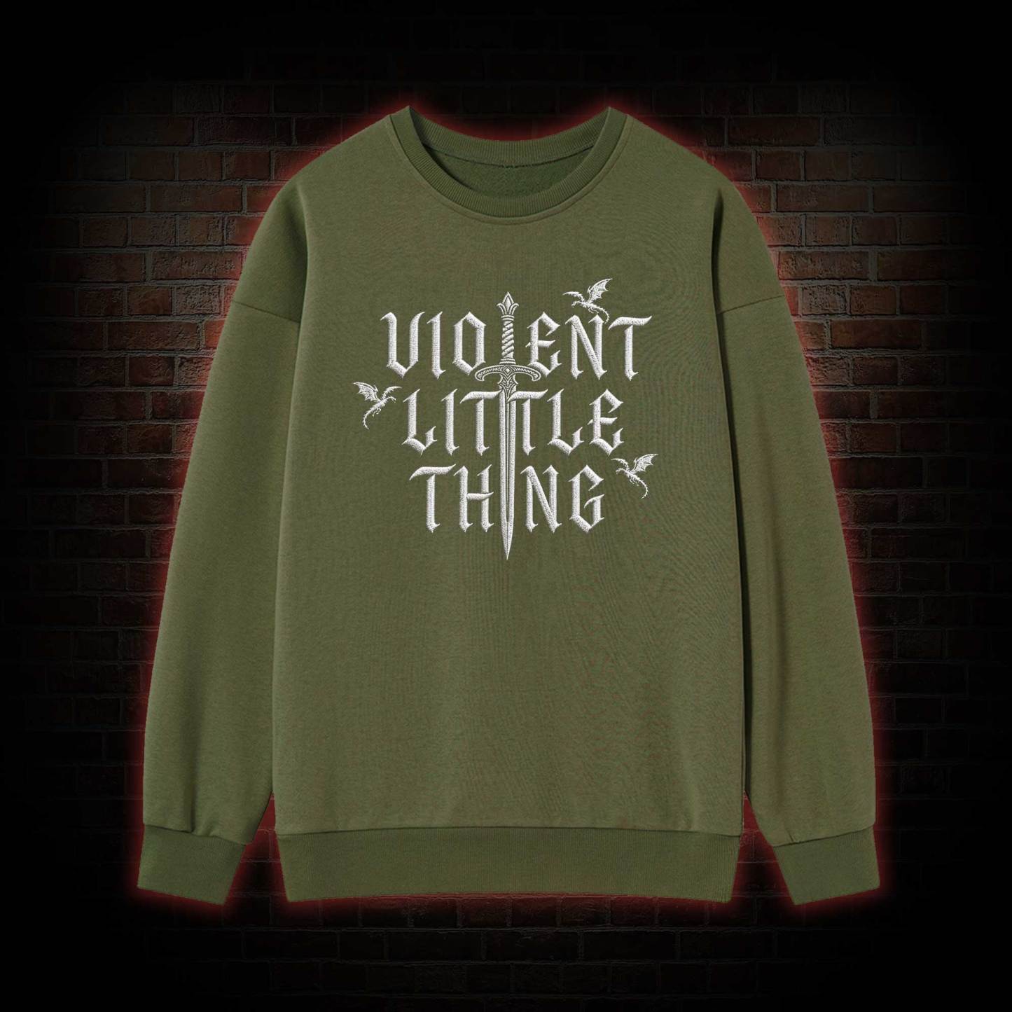 Violet Embroidered Sweatshirt
