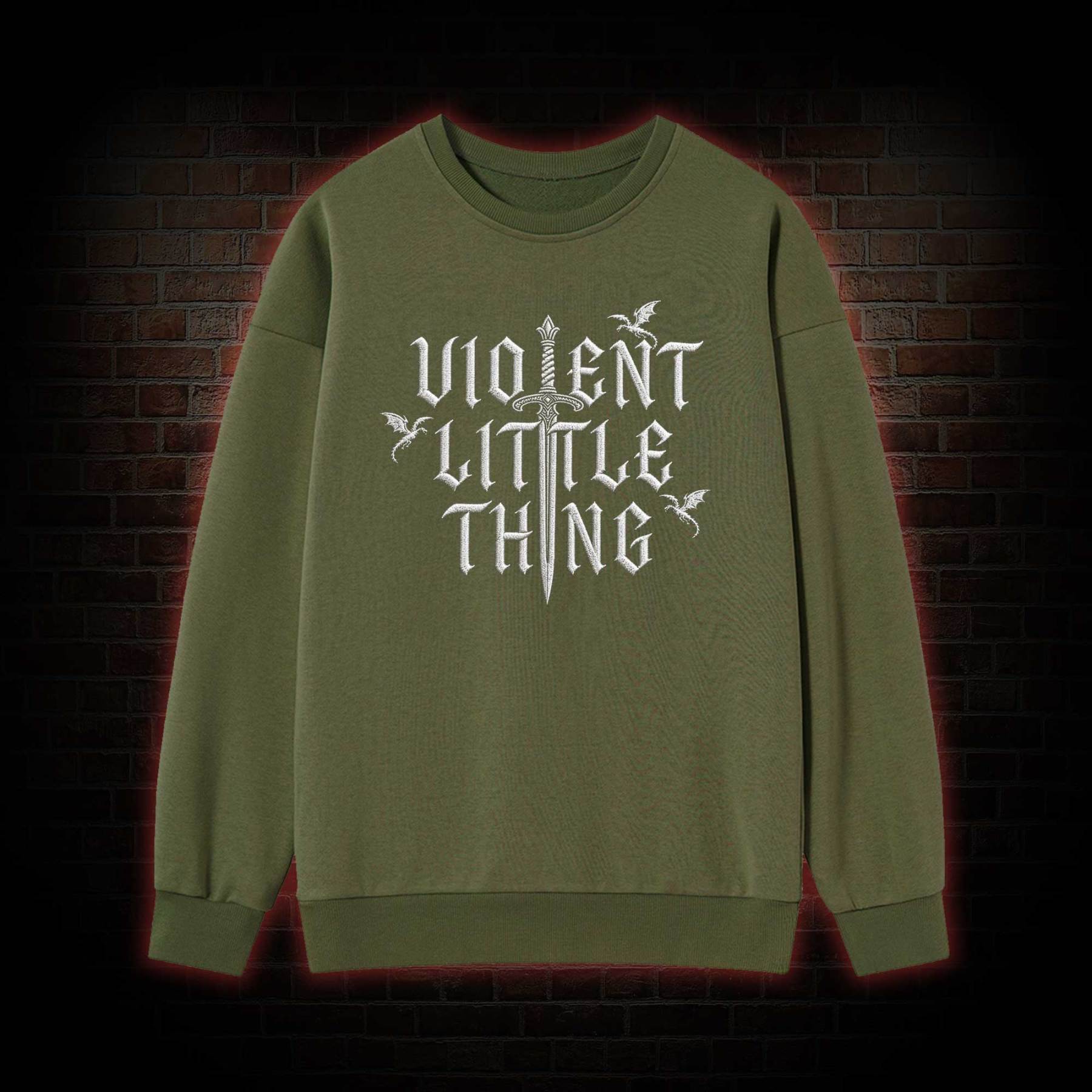 Violet Embroidered Sweatshirt