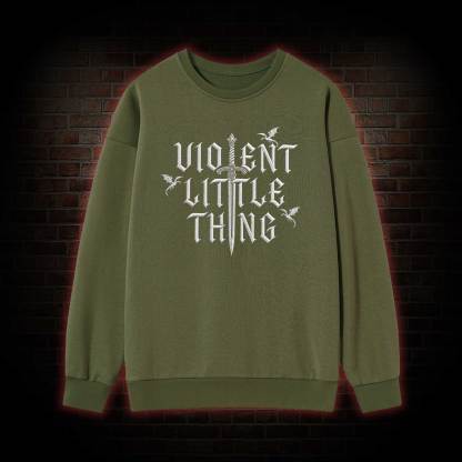 Violet Embroidered Sweatshirt