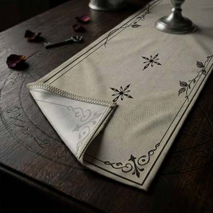 Gothic Black Roses Table Runner