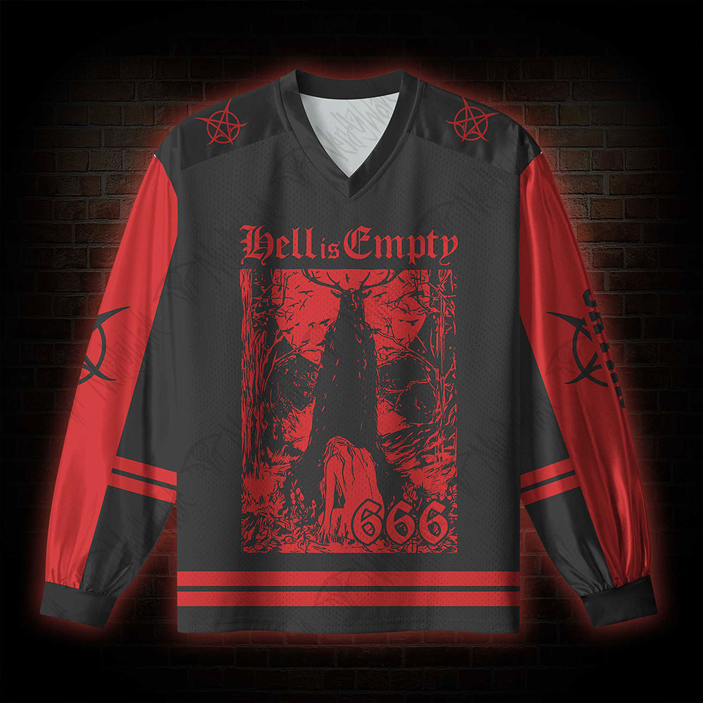 Hell is Empty V-Neck Long Sleeve Jersey