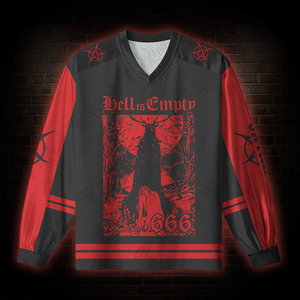 Hell is Empty V-Neck Long Sleeve Jersey