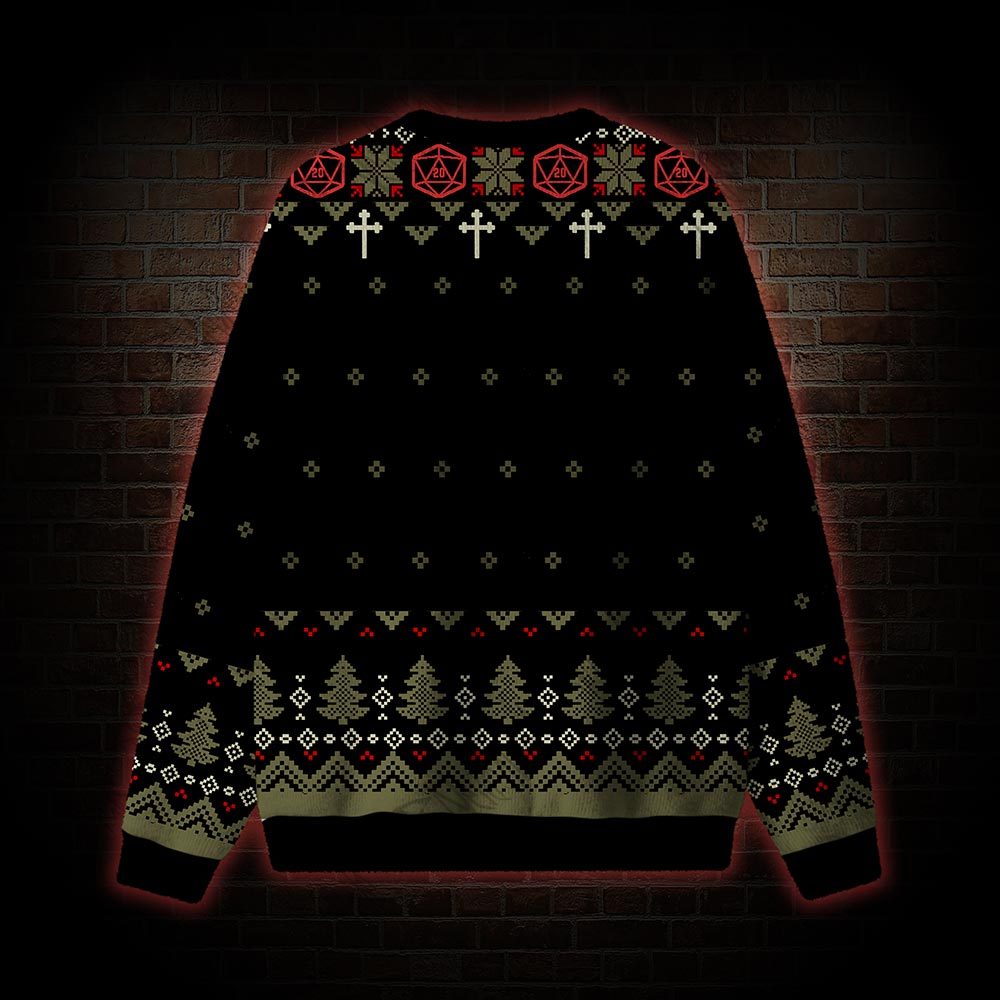 Jesus Saves Everyone Else Roll for Damage Ugly Sweatshirts