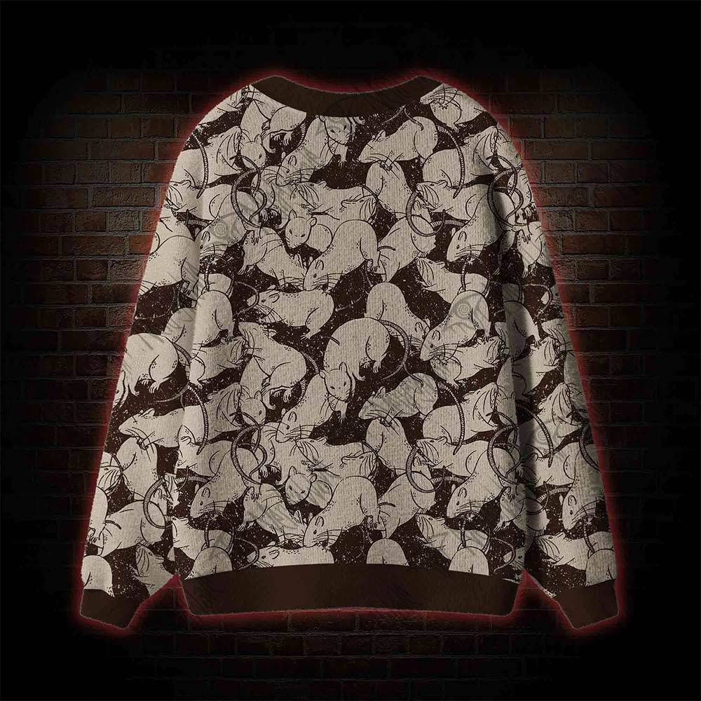 Black Death Button-up Cardigan Sweater