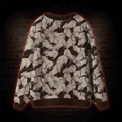 Black Death Button-up Cardigan Sweater