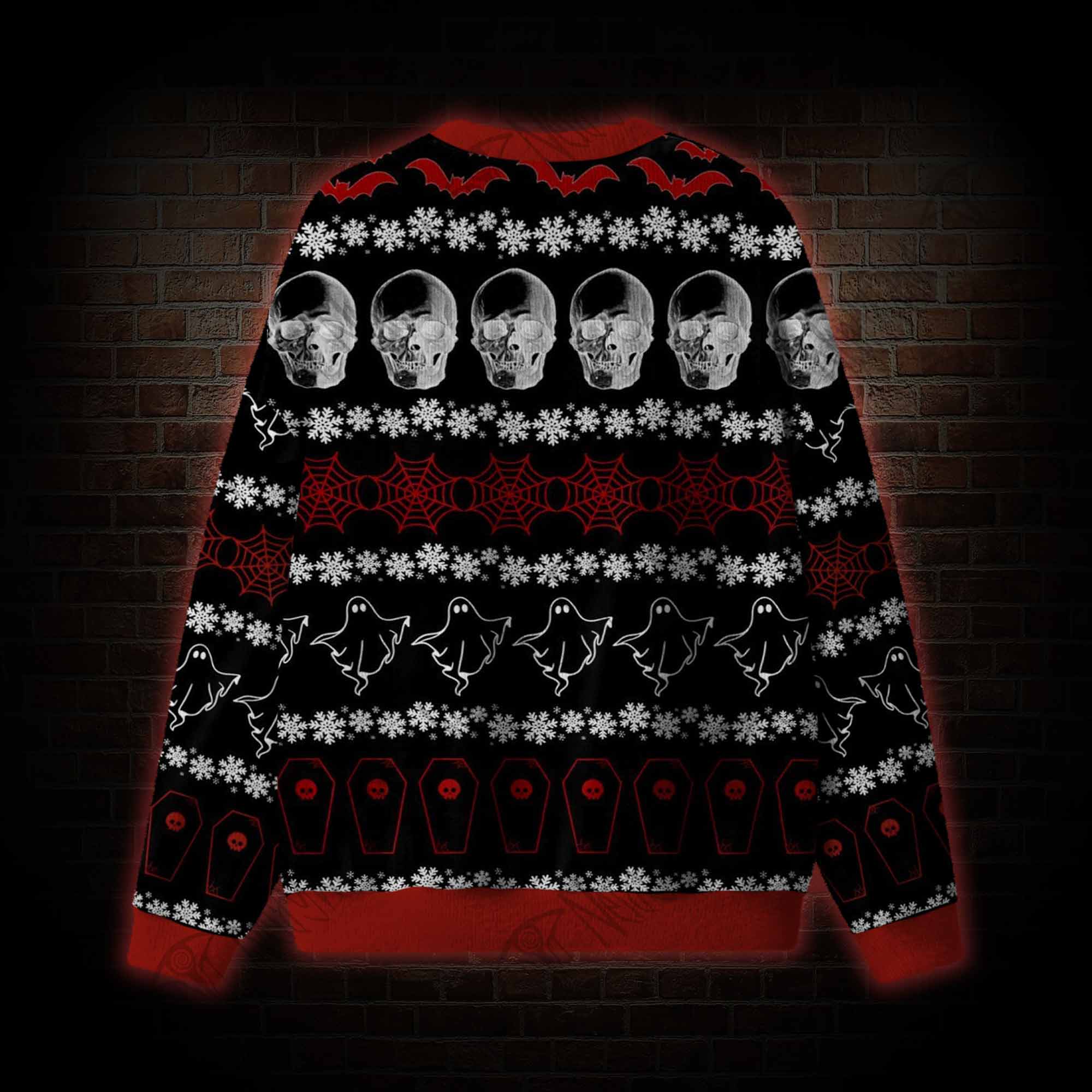 Gothic Skulls, Ghosts & Bats Ugly Sweatshirts