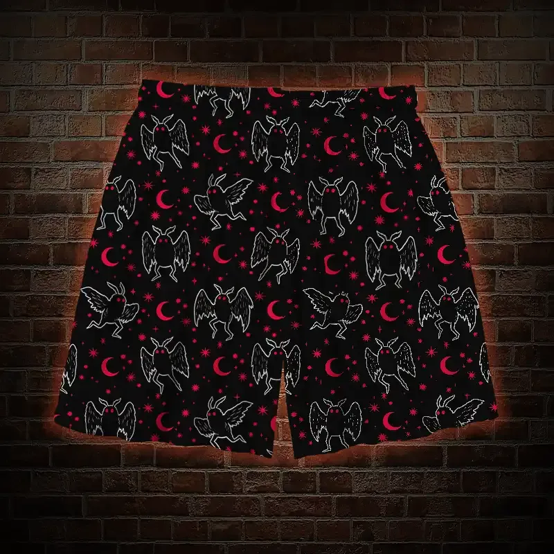 Mothman Night Mens Swim Trunks