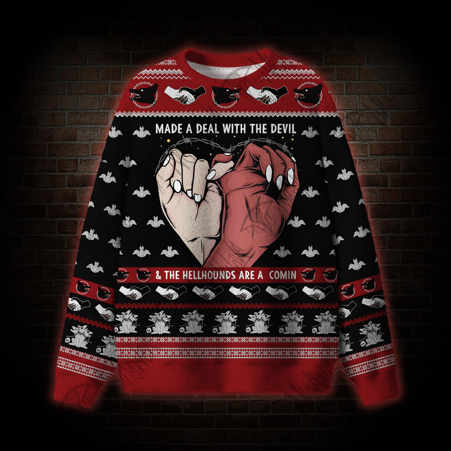 Make a Deal with Devil Ugly Sweatshirts