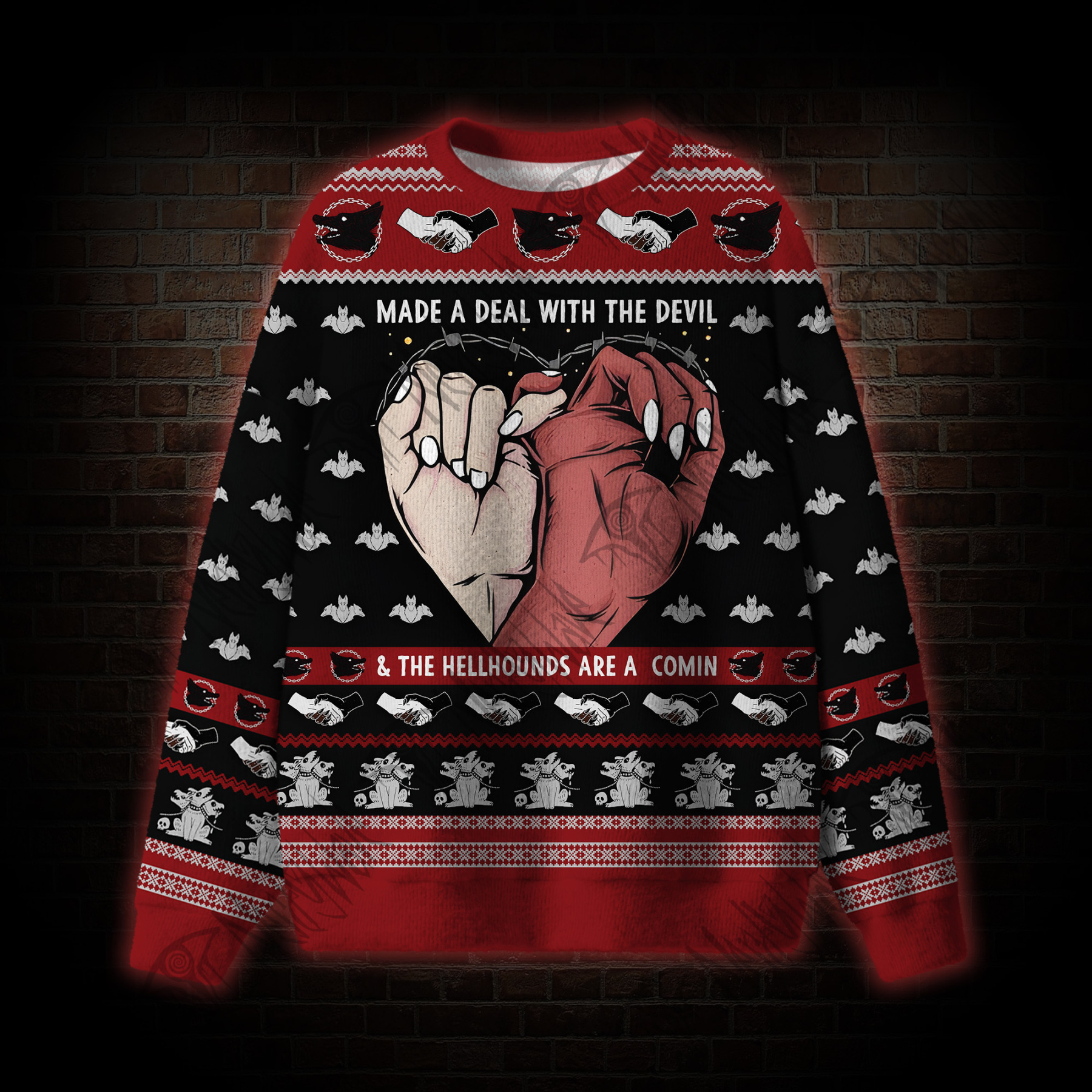 Make a Deal with Devil Ugly Sweatshirts