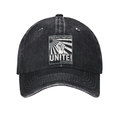 Procrastinators Unite Washed Vintage Baseball Cap