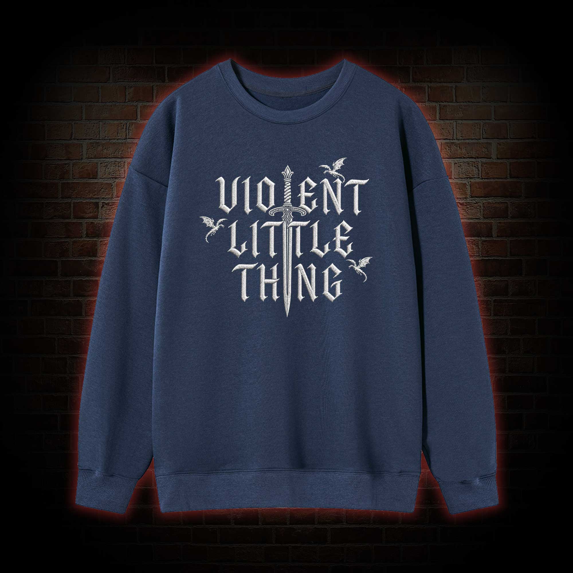 Violet Embroidered Sweatshirt