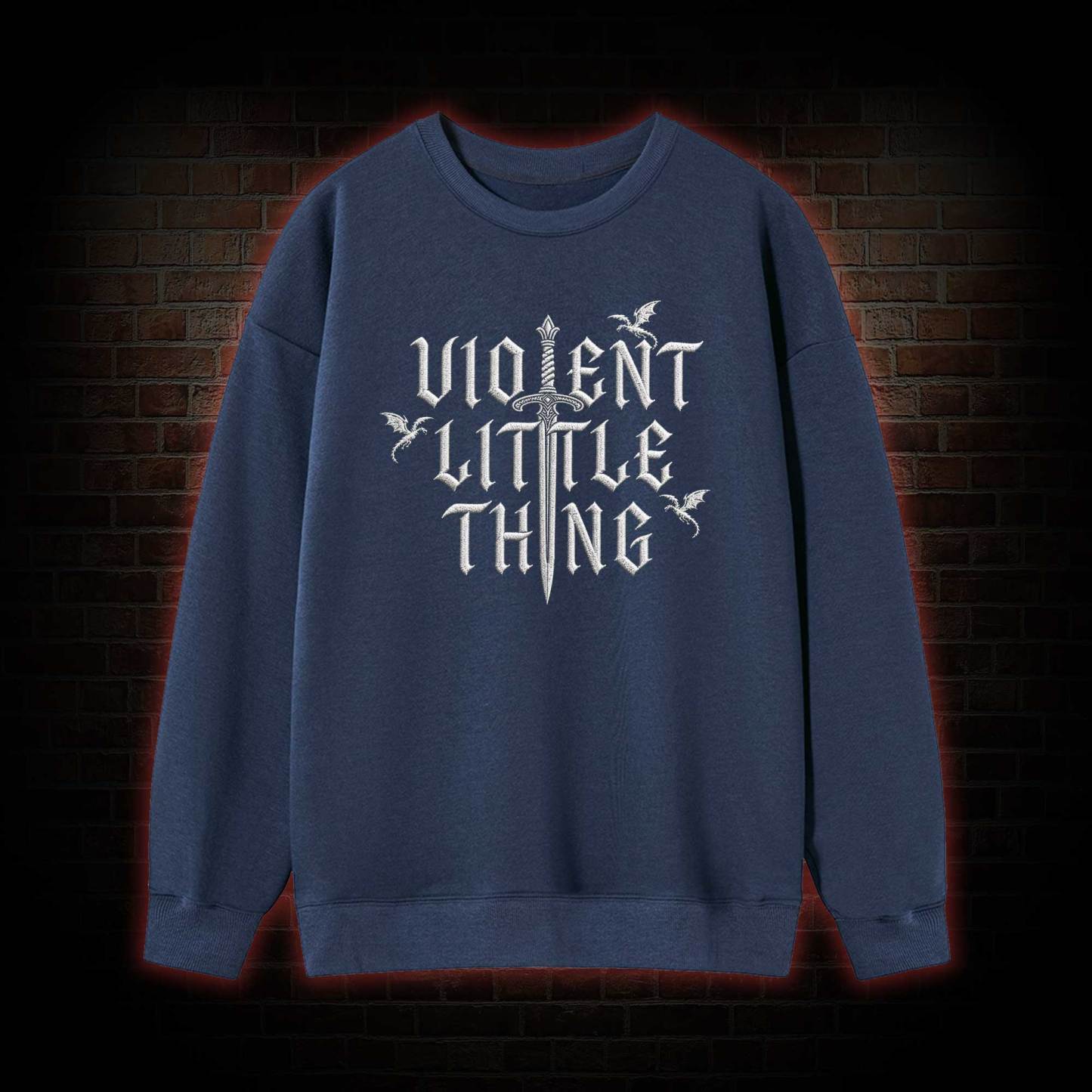 Violet Embroidered Sweatshirt
