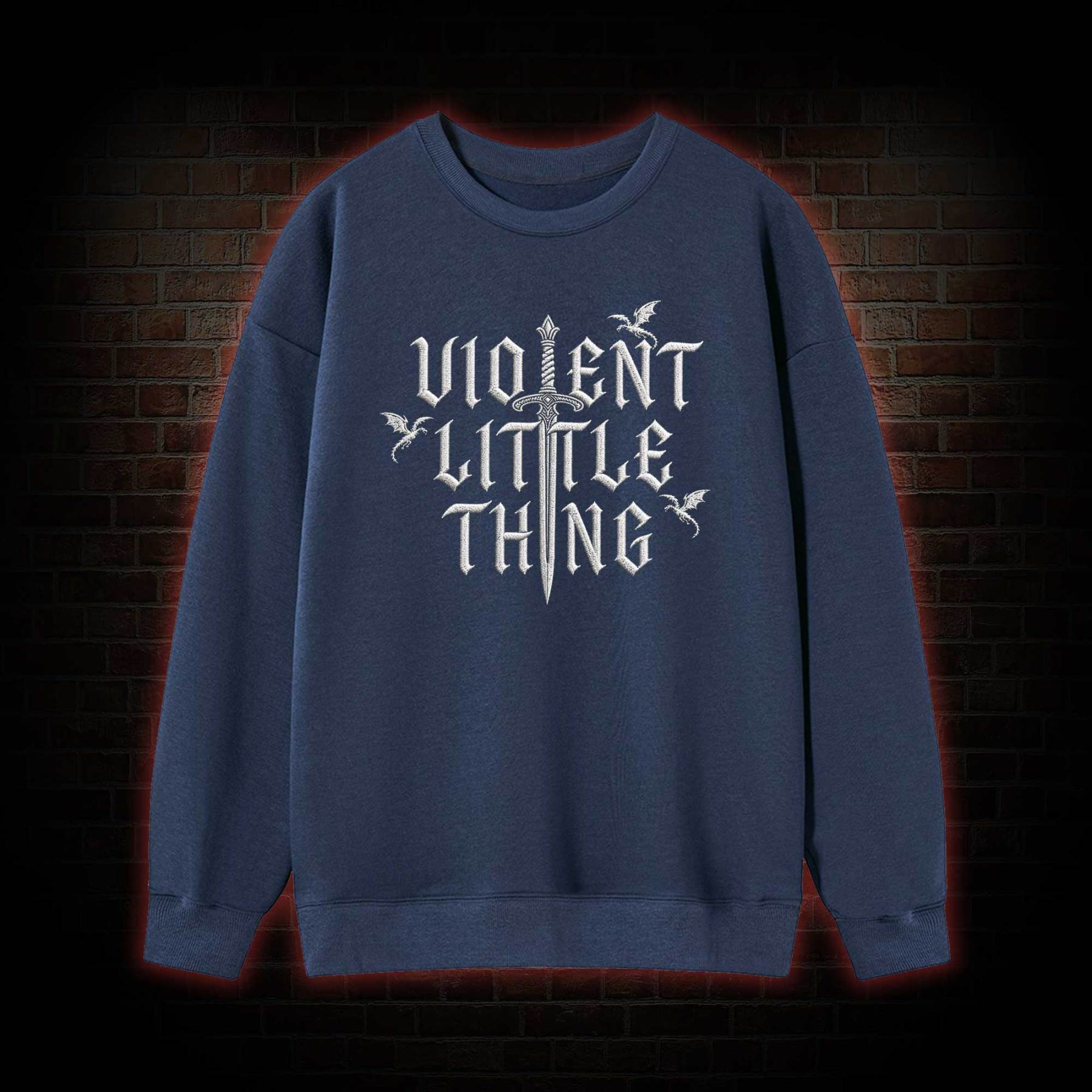 Violet Embroidered Sweatshirt
