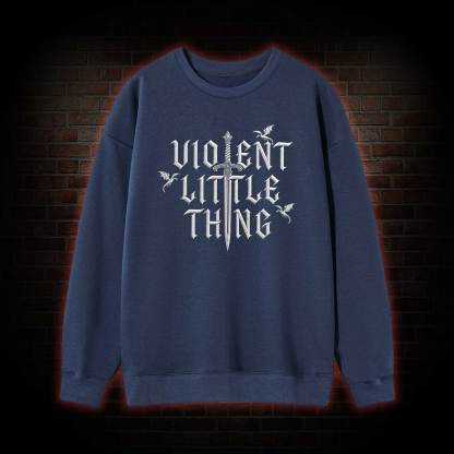Violet Embroidered Sweatshirt