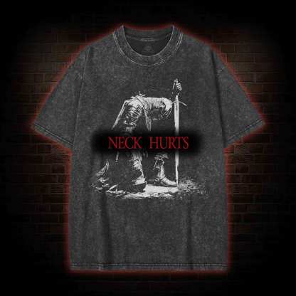 Neck Hurts Washed T-shirt