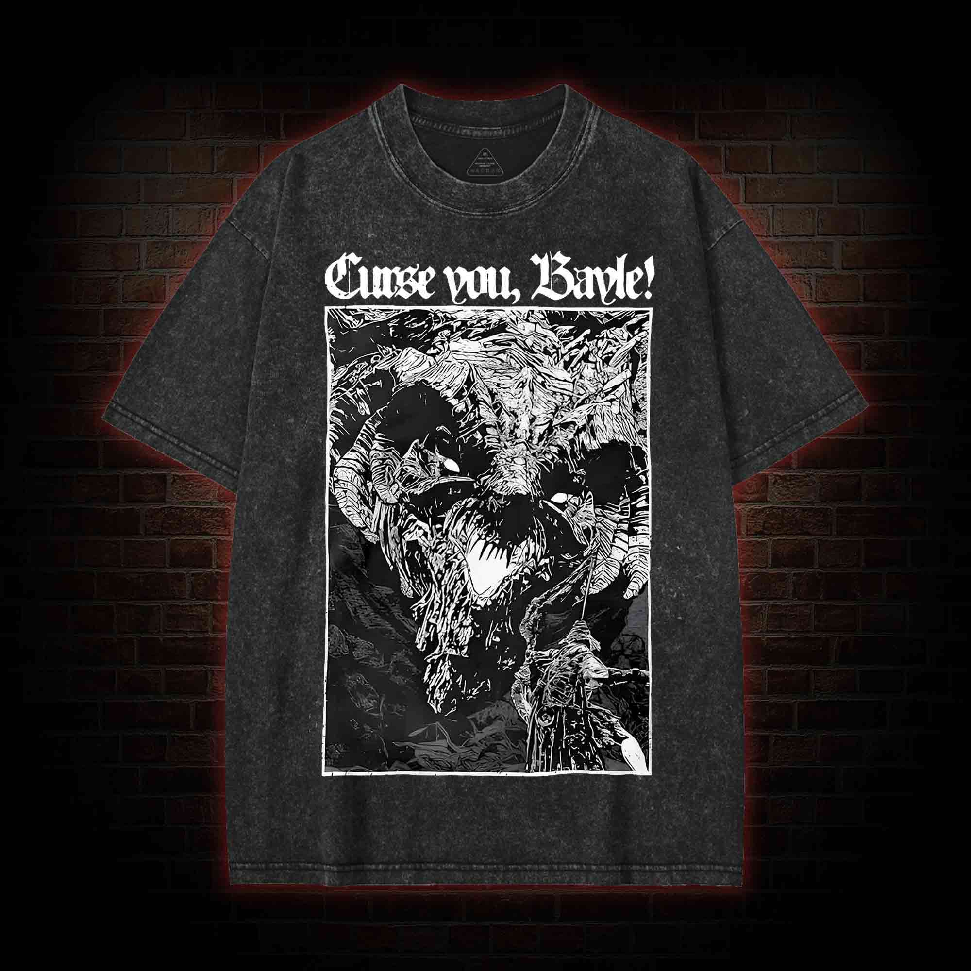 Curse You Bayle! Washed T-shirt