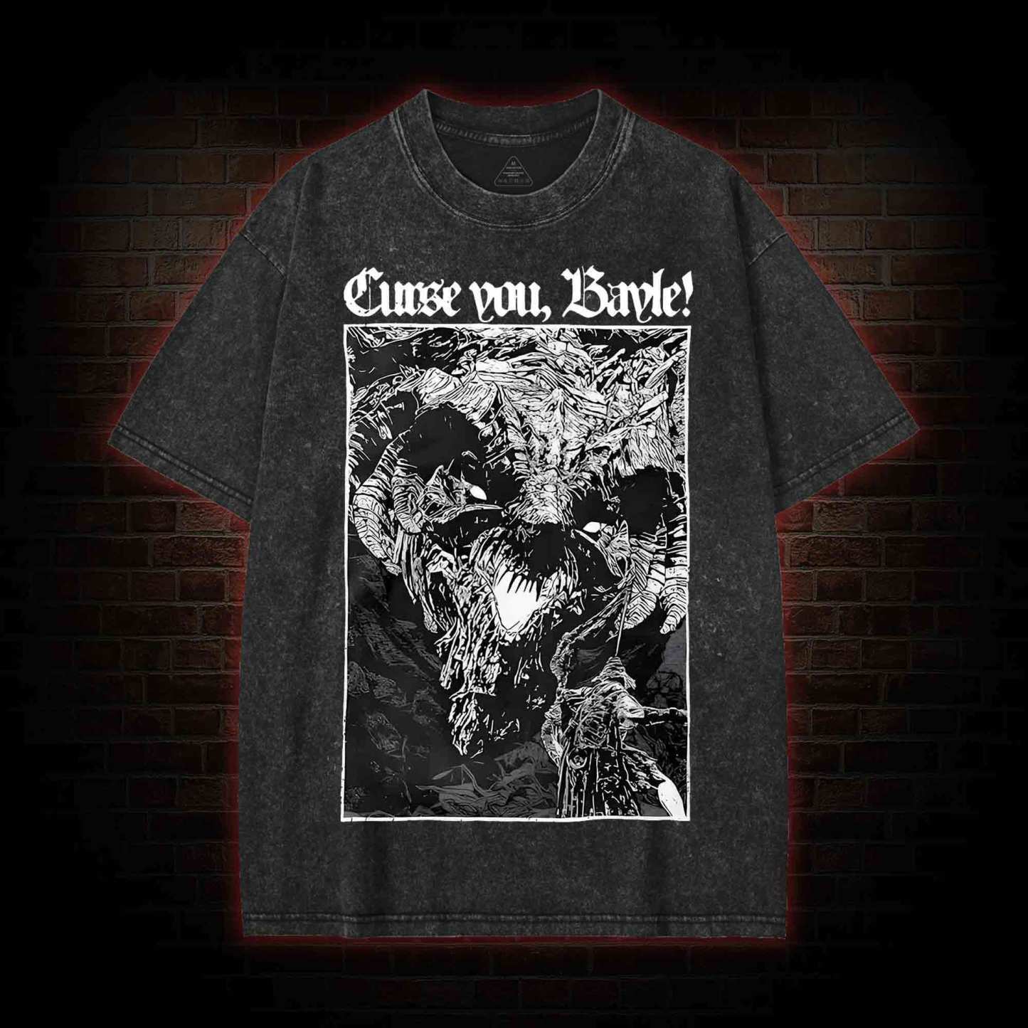 Curse You Bayle! Washed T-shirt