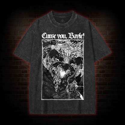 Curse You Bayle! Washed T-shirt