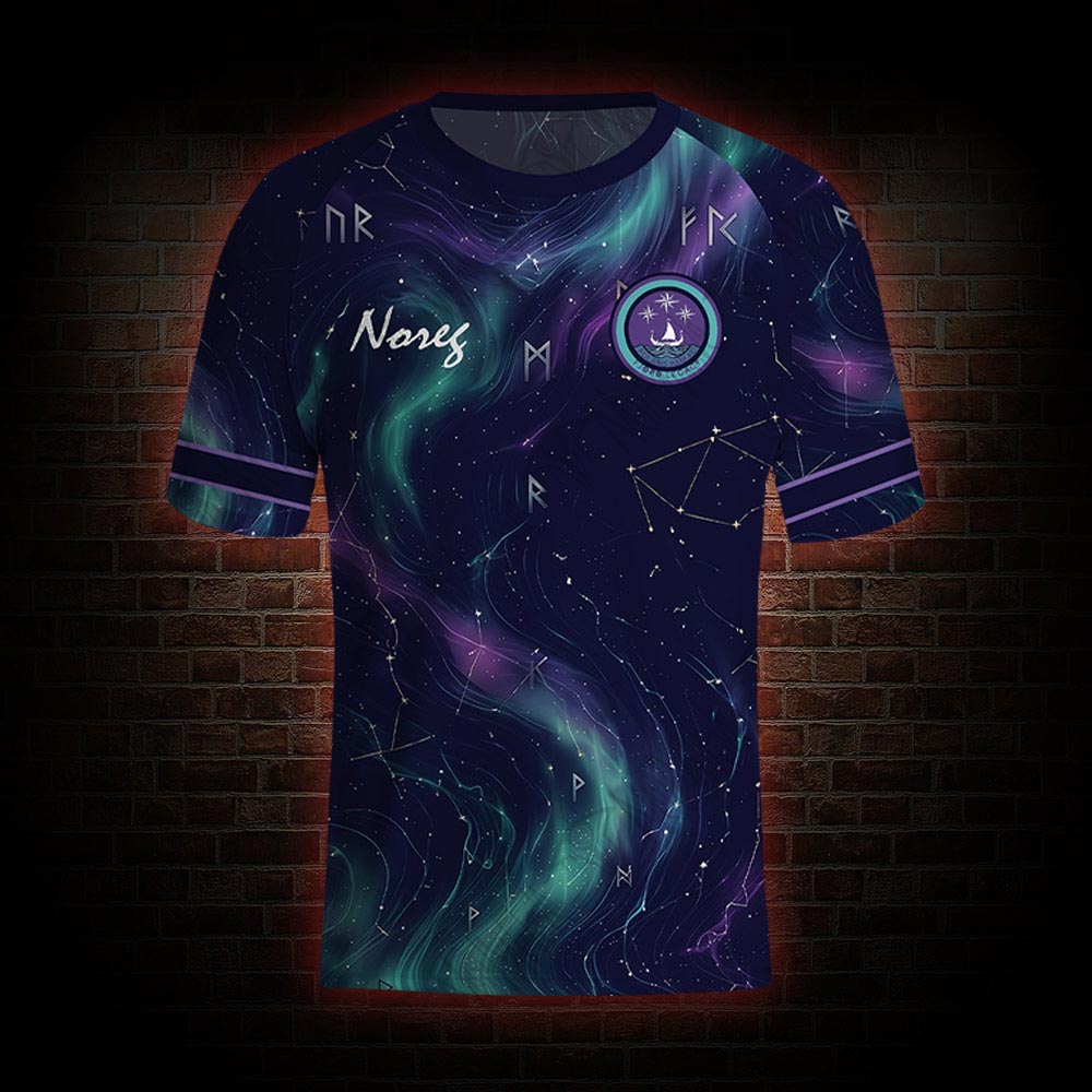 Personalized Aurora Borealis Norway Football Jersey
