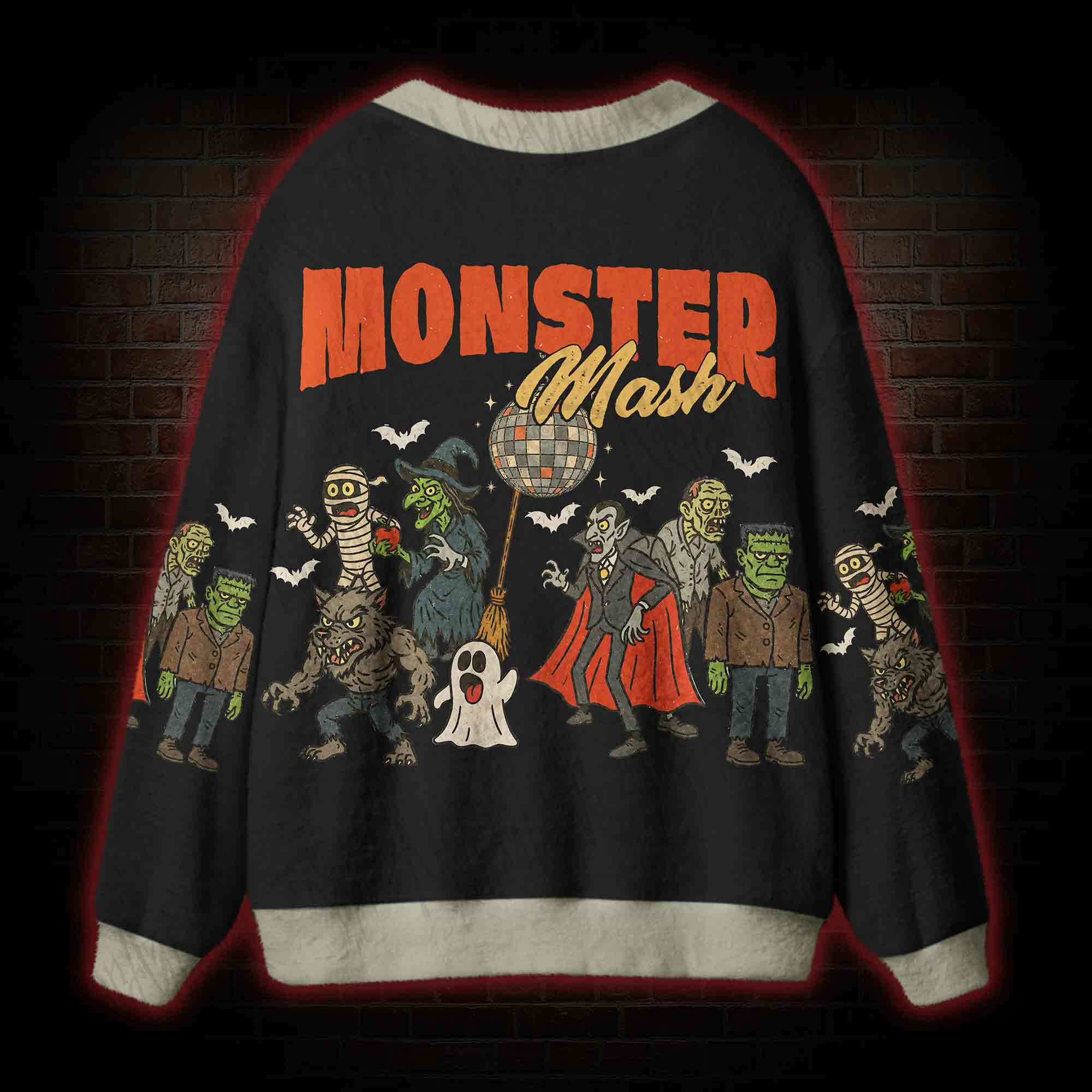 Dancing Monsters Cardigan Sweater