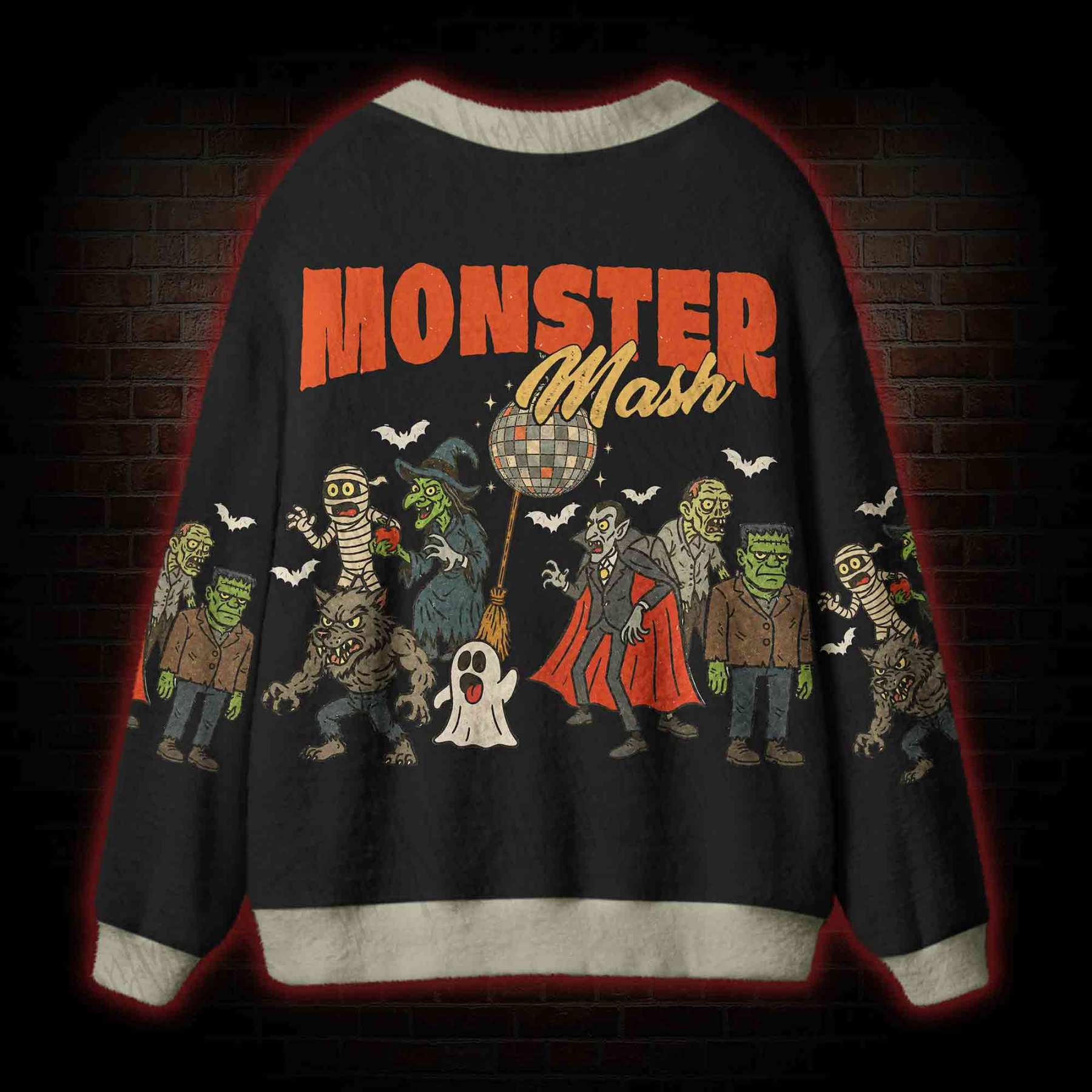 Dancing Monsters Cardigan Sweater