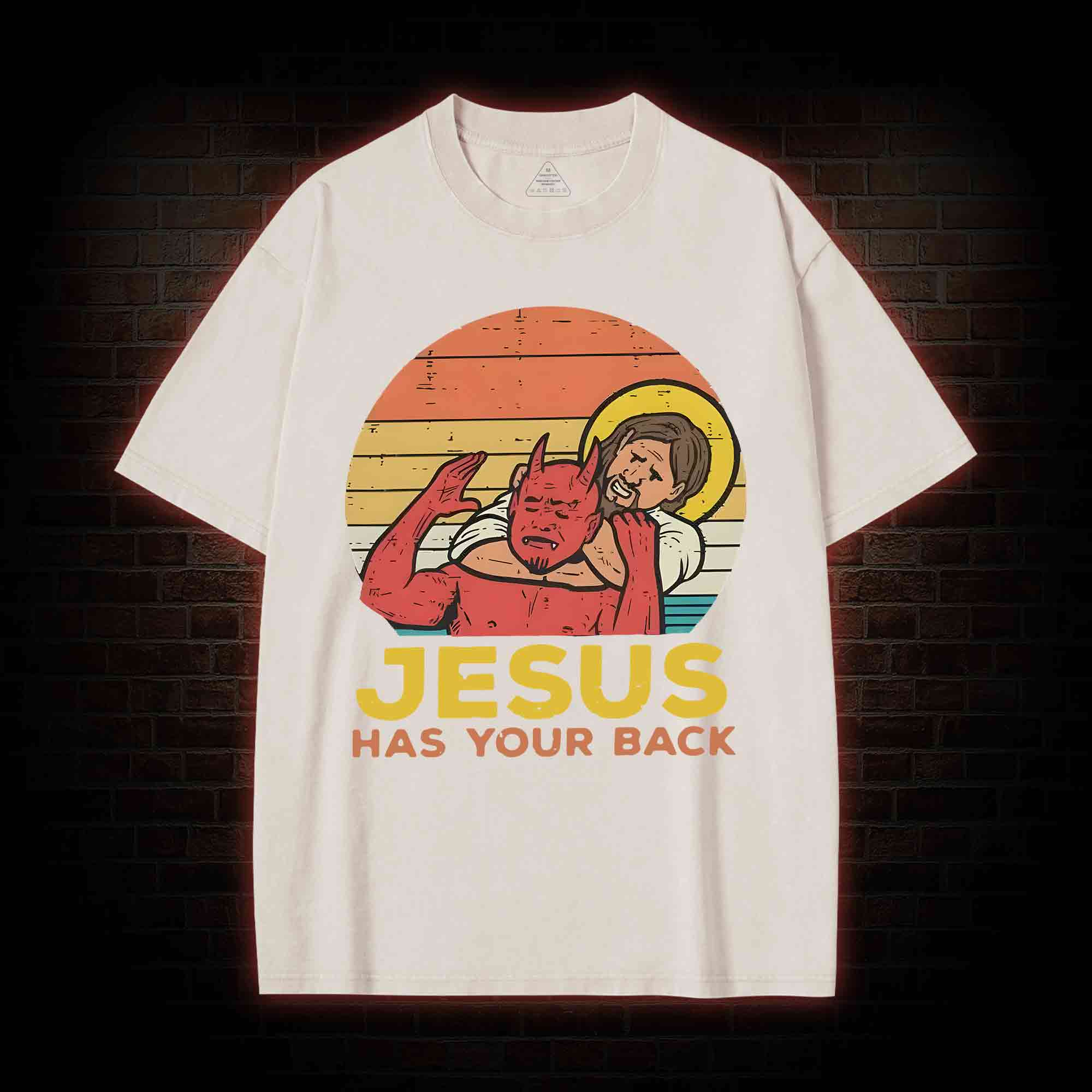 Jesus Has Your Back Washed T-shirt